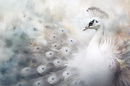 Paon blanc &amp ; plumage