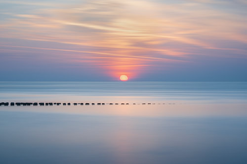 Stille zonsondergang in Zeeland