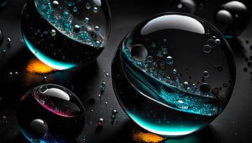 Ball with air bubbles and colours by Mustafa Kurnaz