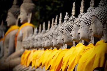 Buddha, Buddha in Ayutthaya, Thailand von Karsten Glasbergen