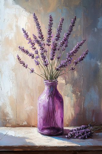 Lavender Dreams in Purple Glass