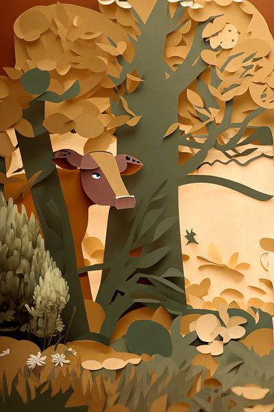 La vache curieuse Bella, prête pour l'aventure par Studio Mirabelle