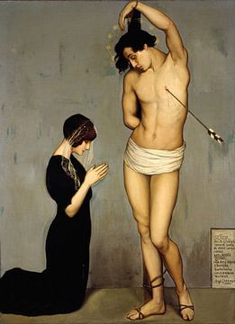 Ángel Zárraga - Votiefoffer (Sint-Sebastiaan) (1912) van Peter Balan