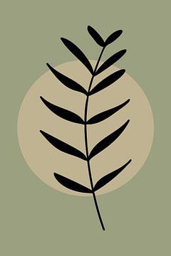 Minimalist Japandi Botanical Art: Nature's Beauty in Simplicity no. 6 by Dina Dankers