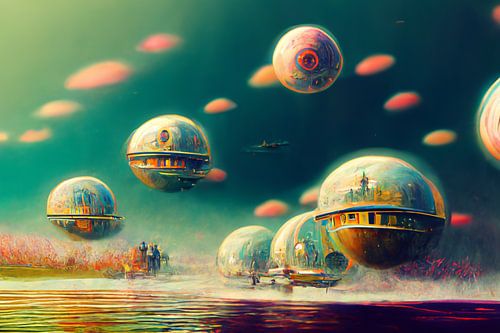 Alien-Fantasie, psychedelische Träume und fliegende Bohrinseln