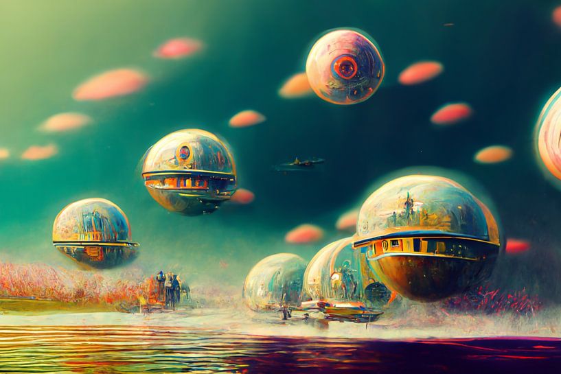 Buitenaardse fantasie, psychedelische dromen en vliegend tuig van Jef Peeters