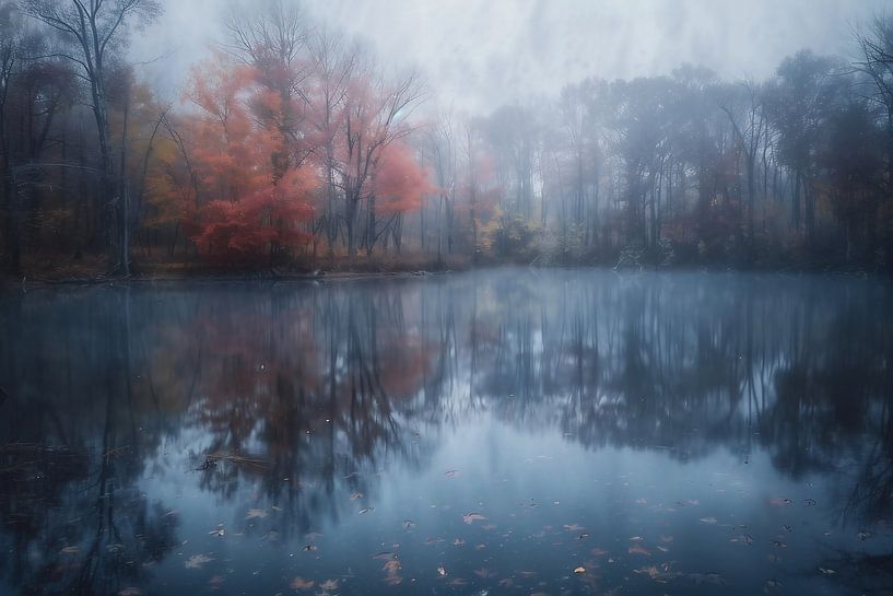 Spiegelung bei Nebel von fernlichtsicht