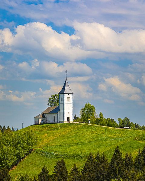 Kirche der heiligen Primus und Felician, Jamnik, Slowenien von Henk Meijer Photography