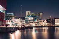 Citylights aan het Bonapartedok bij het MAS in Antwerpen I van Daan Duvillier | Dsquared Photography thumbnail