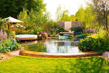 Paul Martin, Falling Waters, Showgarden, Hampton Court Palace Flower Show van Lieuwe J. Zander