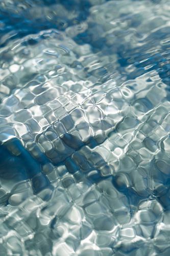 Marine blauw abstract water patroon art print - natuurfotografie