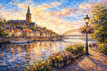 Nijmegen, Nederland schilderij.