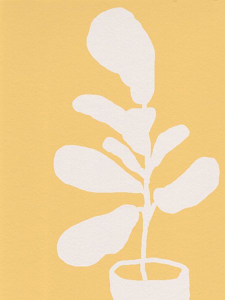 Abstract Botanical. Ficus Lyrata. Fiddle-leaf fig. by Dina Dankers