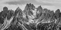 Cadini di Misurina en noir et blanc