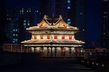 De stadsmuur van Datong in China van Roland Brack