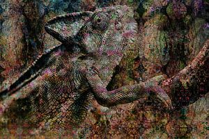 Digitale Collage mit Chameleon