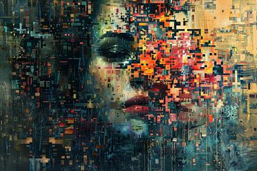 Abstraktes Porträt-Kunstwerk - Moderne Wanddekoration von SPEQ ART