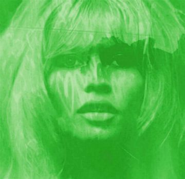 Brigitte Bardot Gift Green - Love Pop Art - 24 Colours - Game - IPAD van Felix von Altersheim