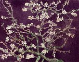 Mandelblüte von Vincent van Gogh (Aubergine) von Masters Revisited Miniaturansicht