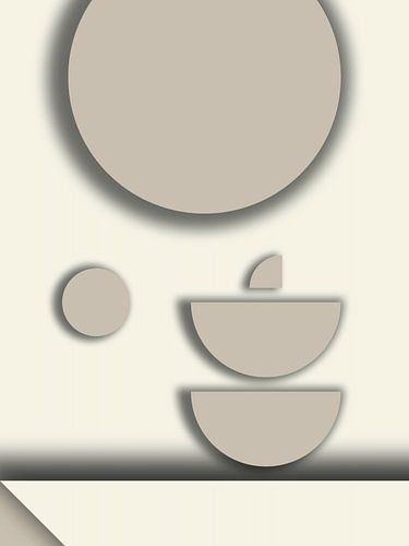 Lune pleine vue Beige