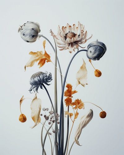 Modern still life with flowers by Carla Van Iersel