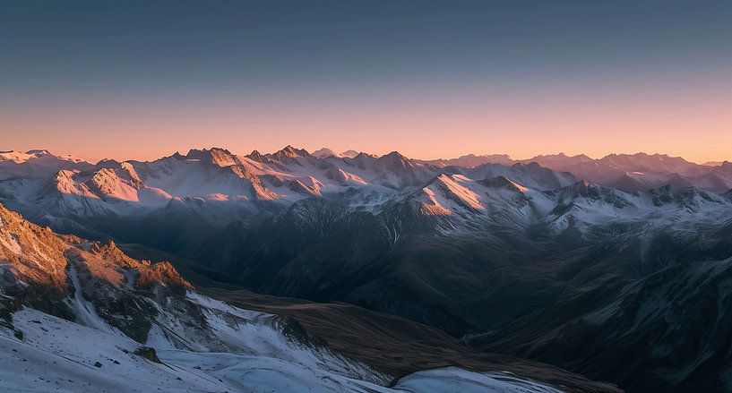 Fantastische Bergwelt von fernlichtsicht