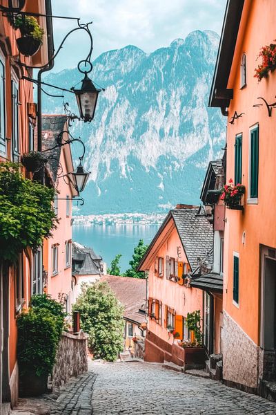 Vue sur la montagne Ruelle par Poster Art Shop