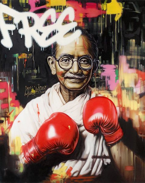 Gandhi&#039;s freedom Painting by John AZOK