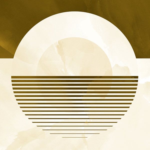 Sunset Abstract Ochre by Mad Dog Art