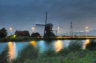 Old mill at night by Aart Reitsma thumbnail