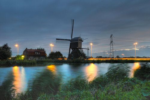 Vieux moulin la nuit