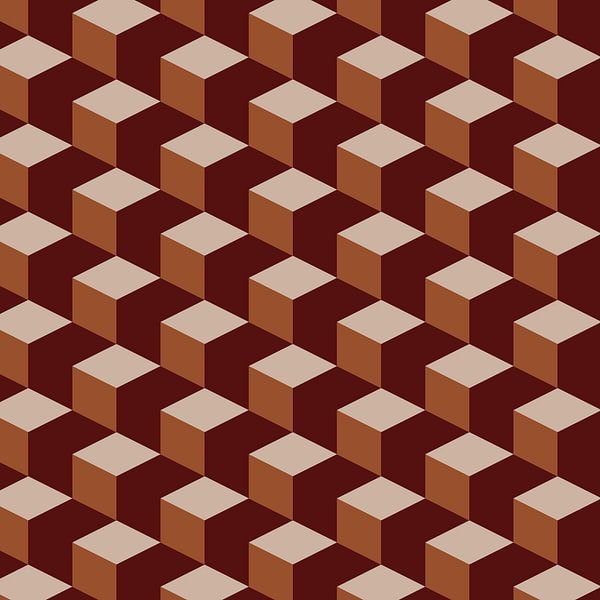 Modern abstract geometric pattern in retro style no. 9 by Dina Dankers