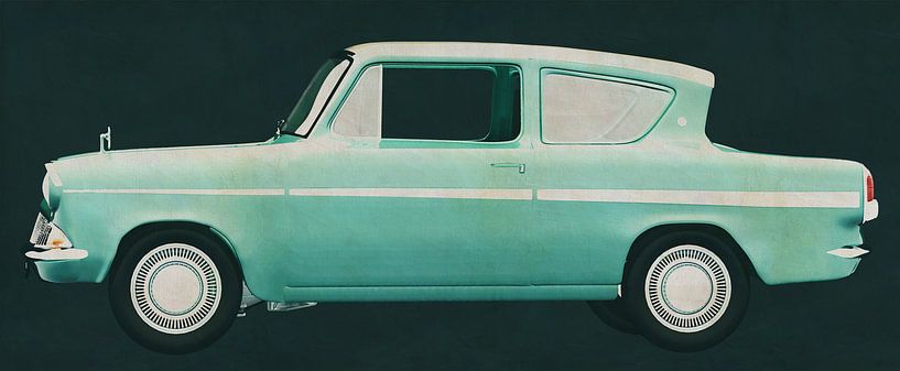 Ford Anglia 123E Deluxe 1962 van Jan Keteleer (JanKé): Een reis voorbij het canvas