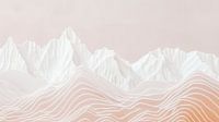 Subtle mountain landscape in pastel