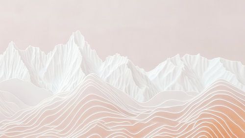  Subtiel Berglandschap in pastel