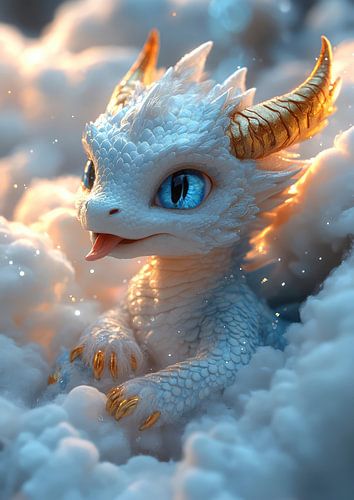 Het schattige babydraakje