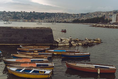 Boats at Castel dell'Ovo in Naples
