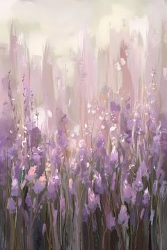 Lavendel veld in abstract design van Imperial Art House