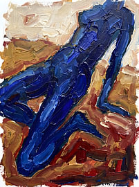 Strukturiertes Blau-Nude von HUGO