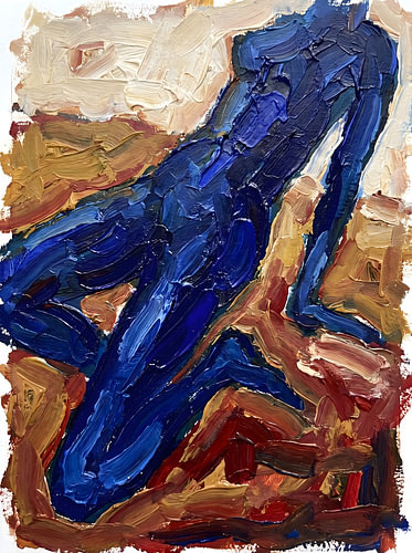 Strukturiertes Blau-Nude