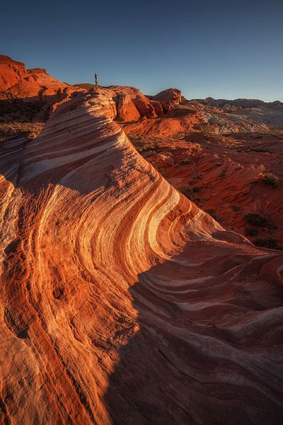 Enjoying sunset at the wave by Martin Podt