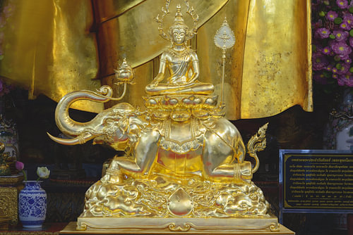 Golden Goddess above the elephant by Walter G. Allgöwer
