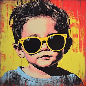 Petit garçon dans le pop art
