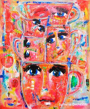 Stapel kopjes abstract van Danielle Ducheine