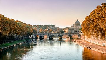 Het prachtige uitzicht over de Tiber in Rome van Jonas Röjestål