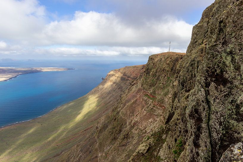 Vue panoramique de l'île La Graciosa depuis le point de vue Mirador del Rio sur l'île Lanzarote par Reiner Conrad