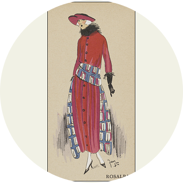 Rosalba - Historische mode prent Art Deco van NOONY