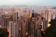 Skyline-Abend in Hongkong von Claire Droppert Miniaturansicht