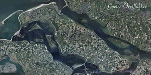 Luchtfoto van Goeree-Overflakkee van Maps Are Art