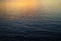 Evening red reflecting in the sea